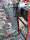 1947-49 style Mercury KE4 7.5hp complete lower unit and mid section missing tilt pin