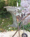 1956-57 Wizard 25 hp lower cowl and midsection only